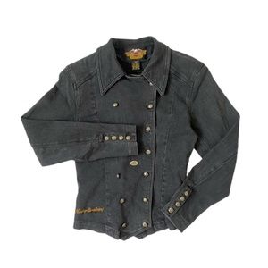 XS Harley Davidson vintage denim jacket